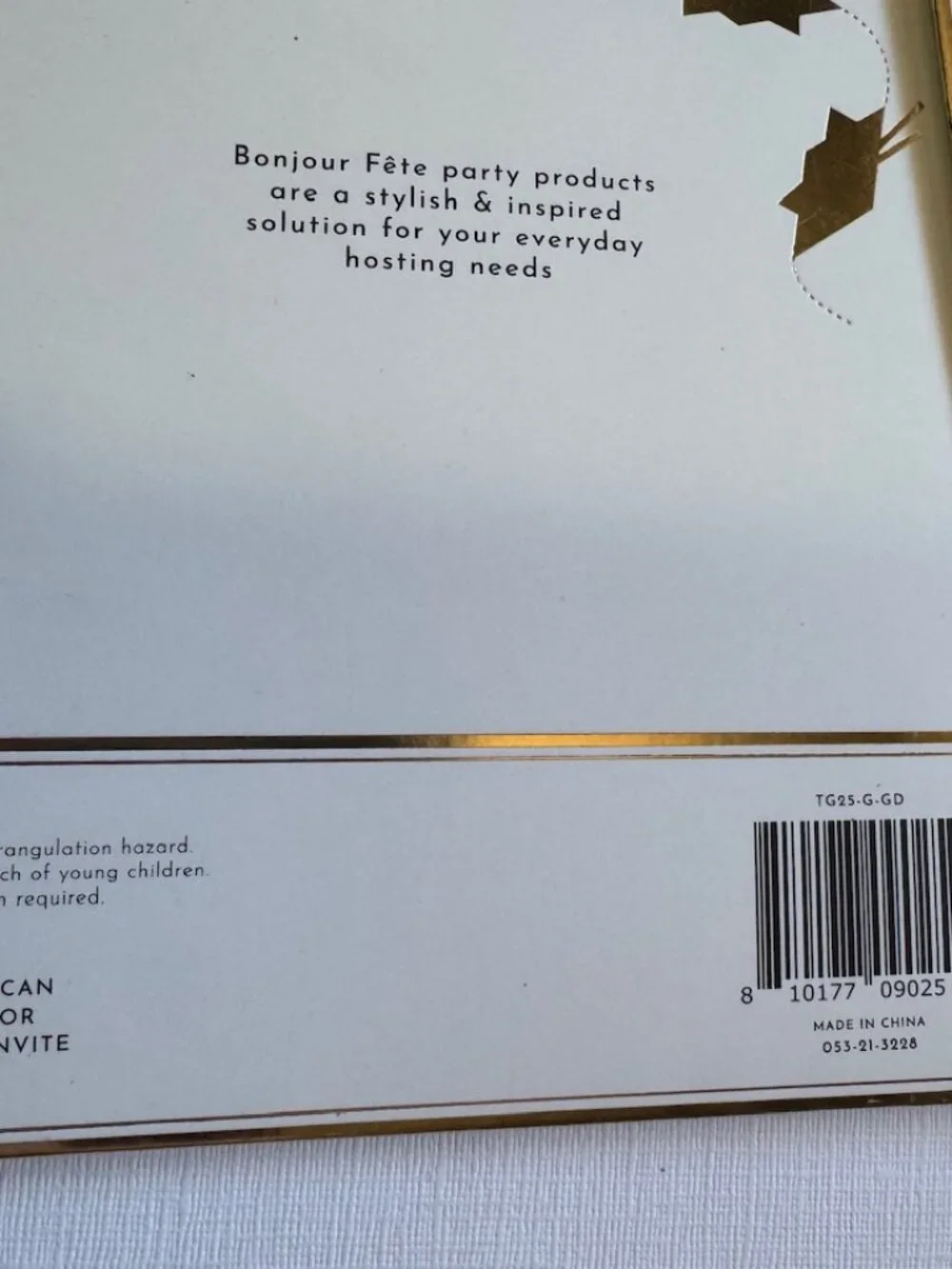 2 Bonjour Fête Gold Graduation Hat Garlands – New in Package